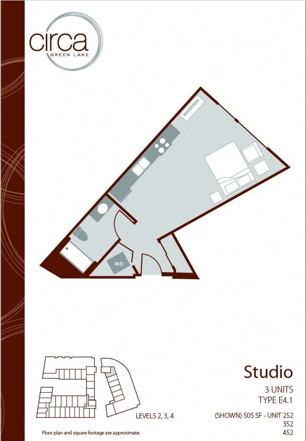 Floor plan layout diagram for Studio E4.1