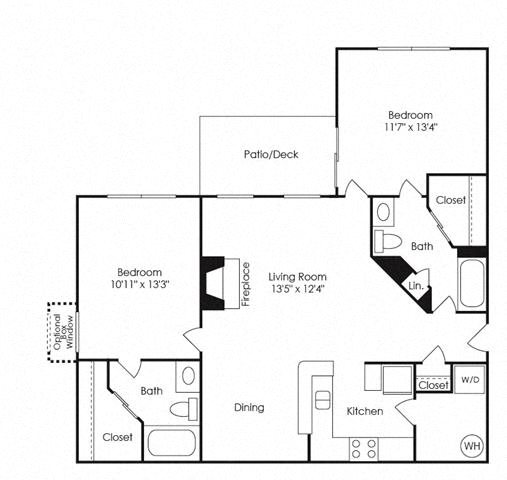 B2, 2 Bed 2 Bath floor plan
