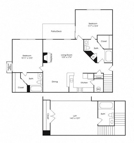 C1, 3 Bed 3 Bath FloorPlan