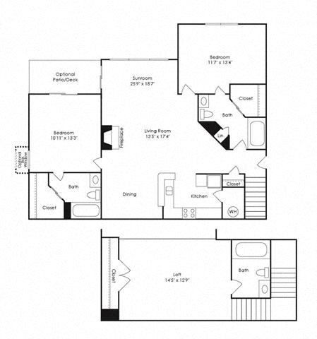 C2, 3 Bed 3 Bath FloorPlan