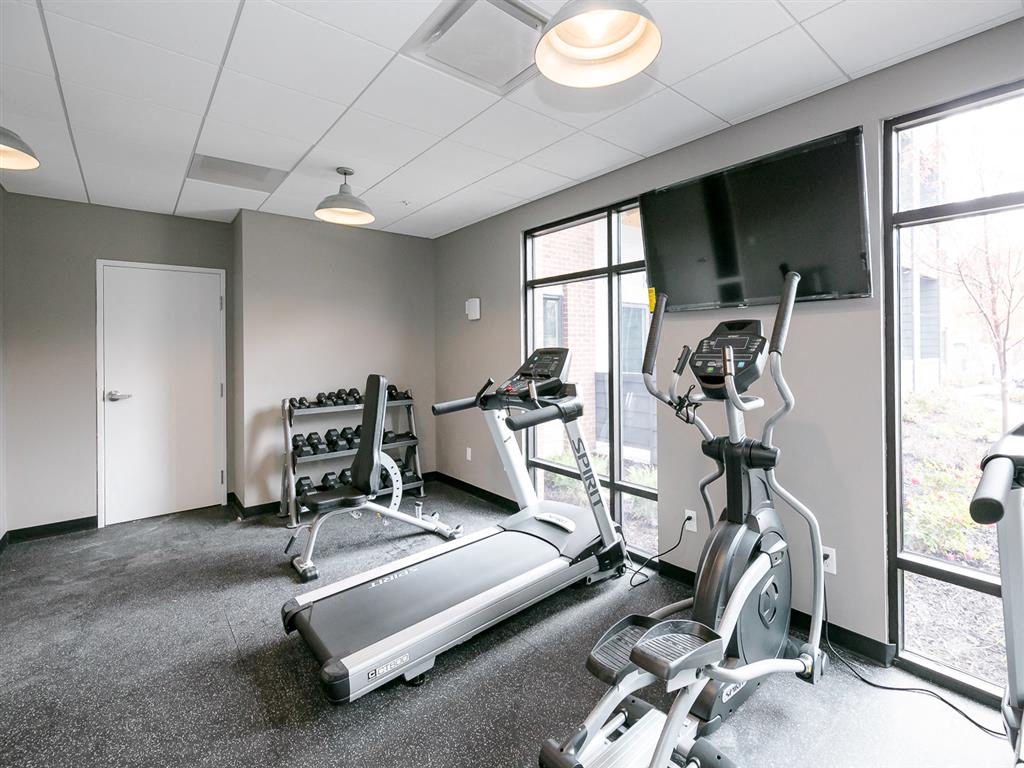 our apartments have a gym with plenty of equipment