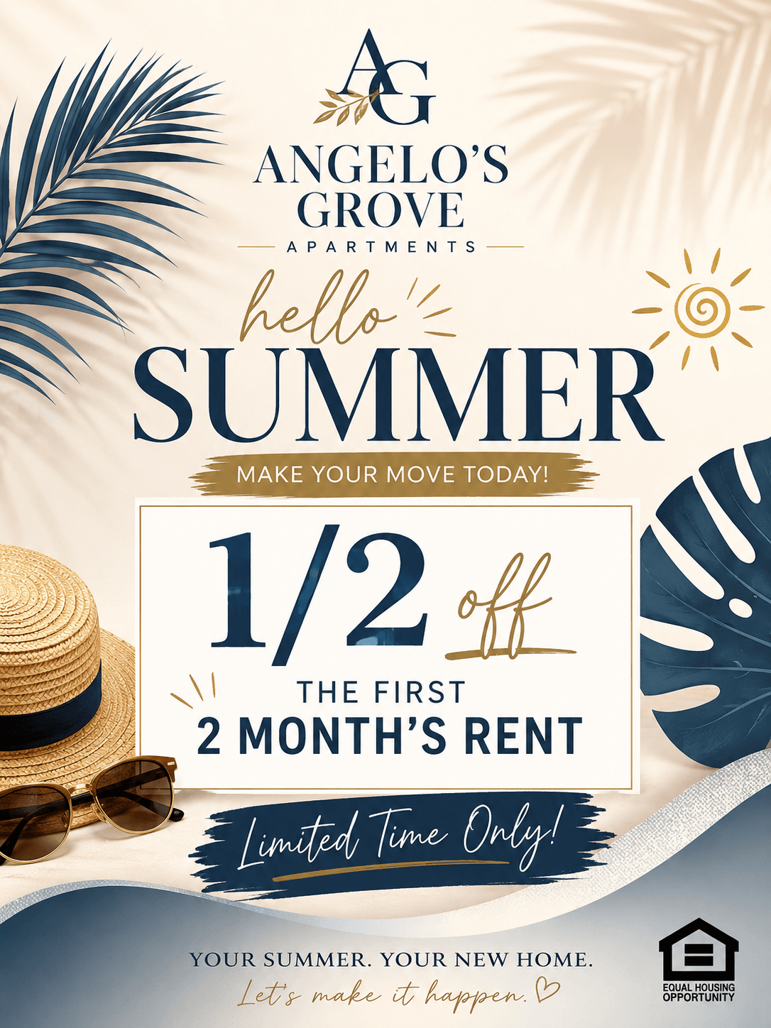 1/2 off the first 2 month's rent! Limited time only! 