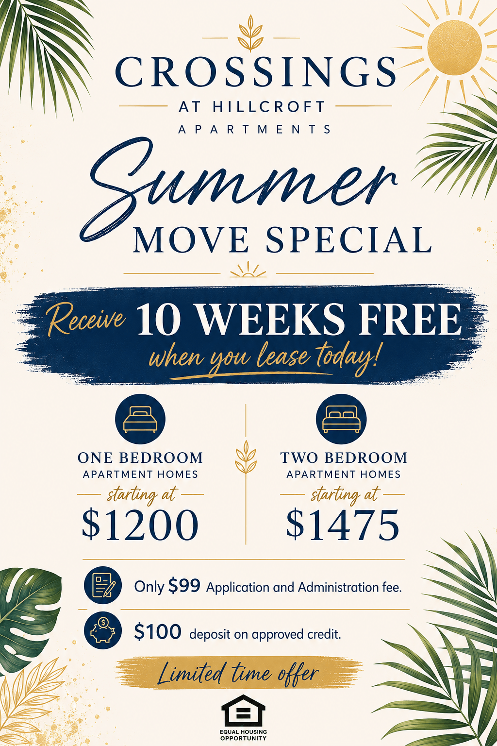 Receive 10 weeks free when you lease today! Additional Perks - See Leasing Office 