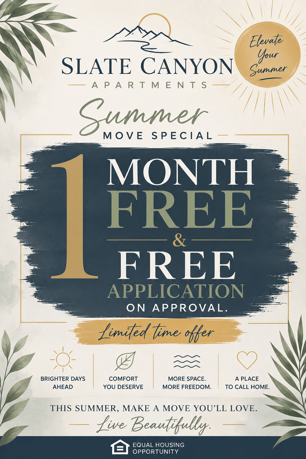 One Month Free Plus Waived Application Fee On Approval! 