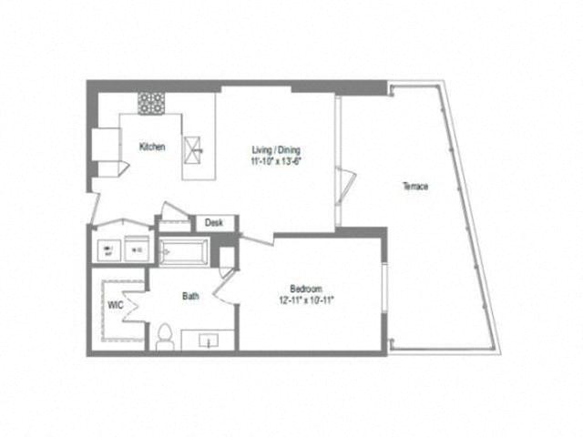 Floor plan layout diagram for A2B