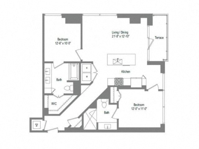 Floor plan layout diagram for B2C
