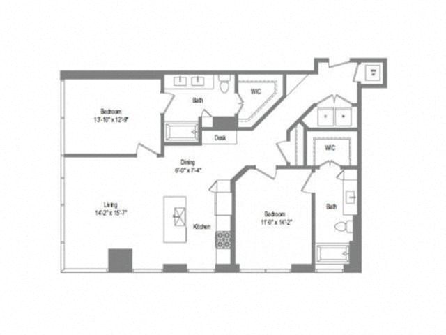 Floor plan layout diagram for B4B