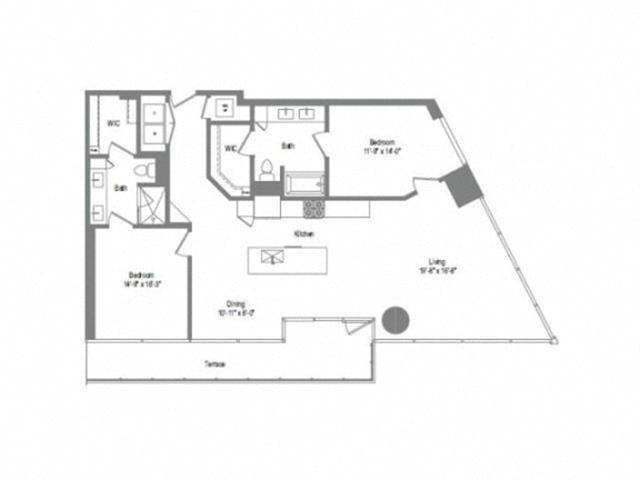 Floor plan layout diagram for B8