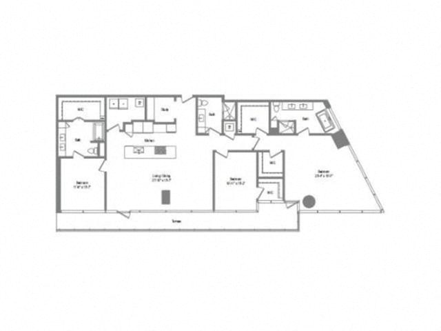 Floor plan layout diagram for C1