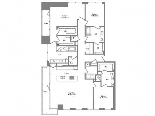 Floor plan layout diagram for C2