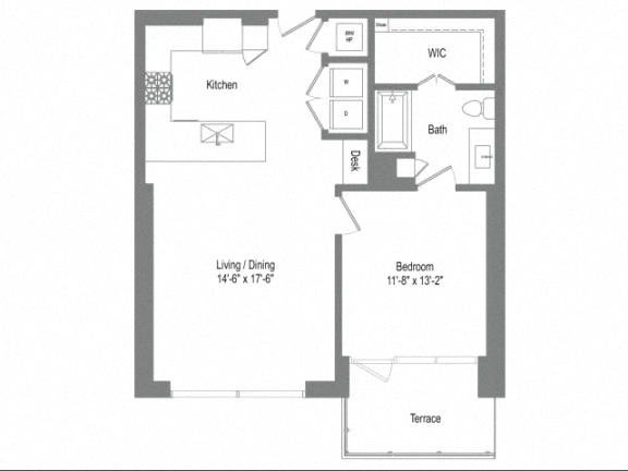 Floor plan layout diagram for A4B