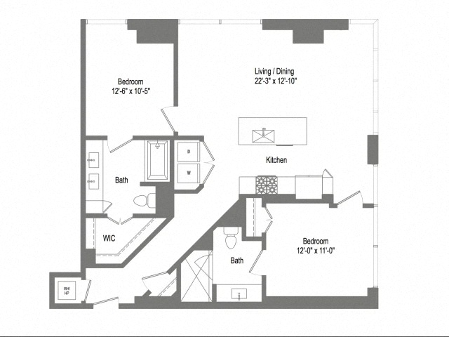 Floor plan layout diagram for B2B