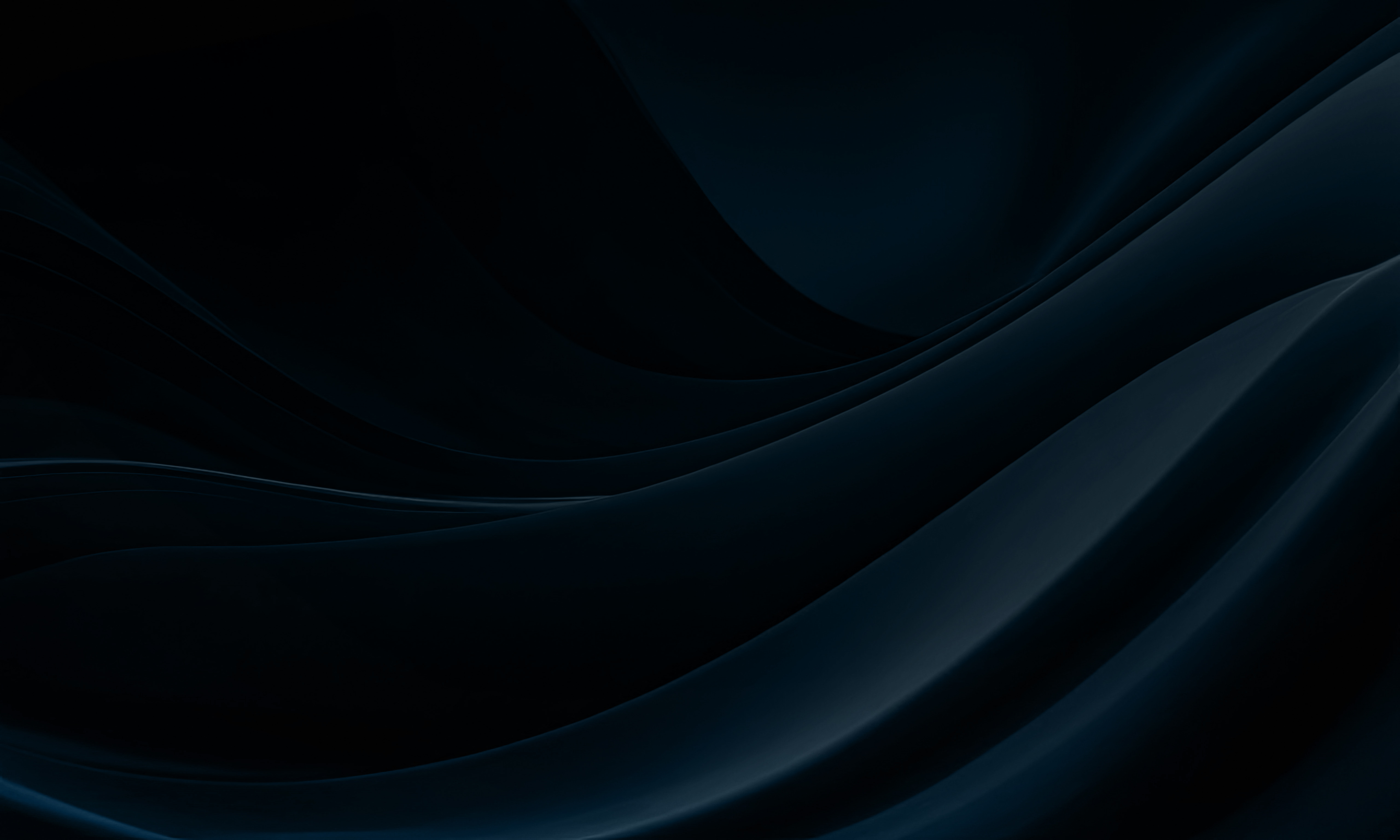 A dark blue abstract background with wavy lines.