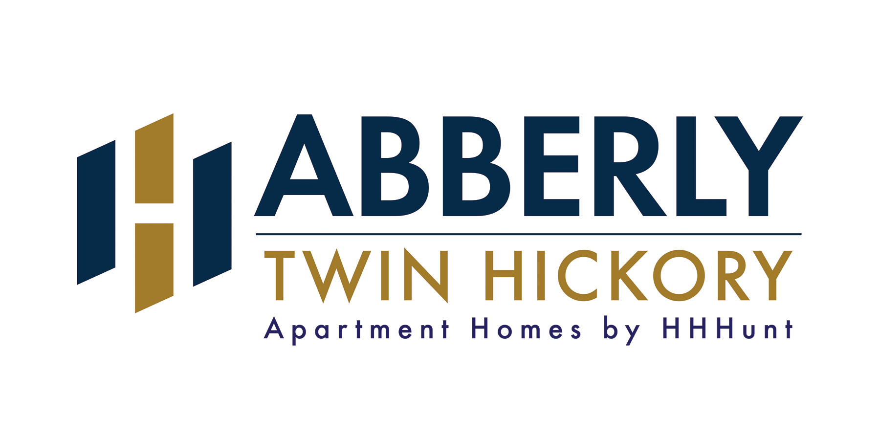the logo for twin hickory apartment homes by the abbey