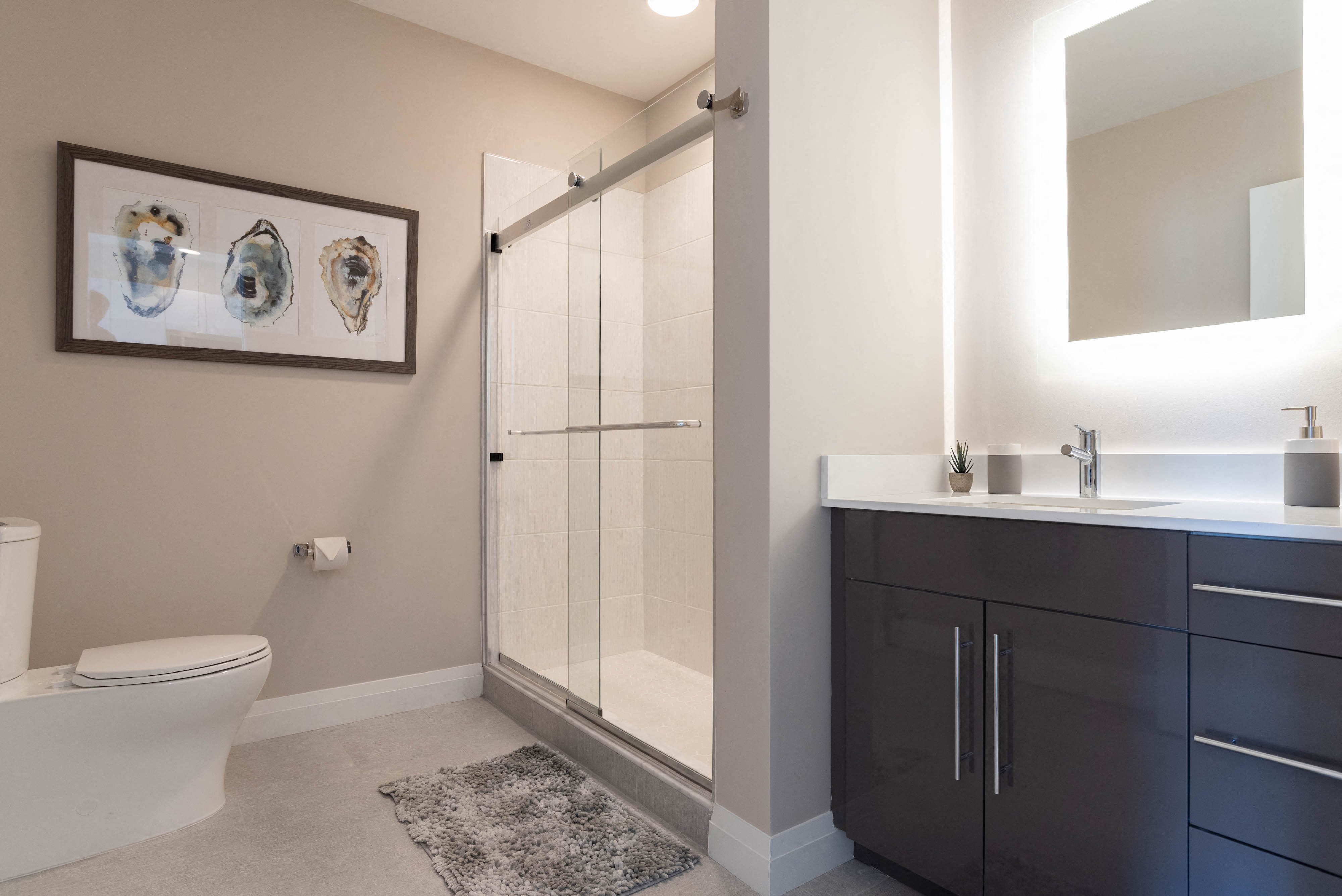 Stratus Bathroom with Glass Shower Enclosure