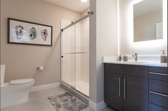 Stratus Bathroom with Glass Shower Enclosure