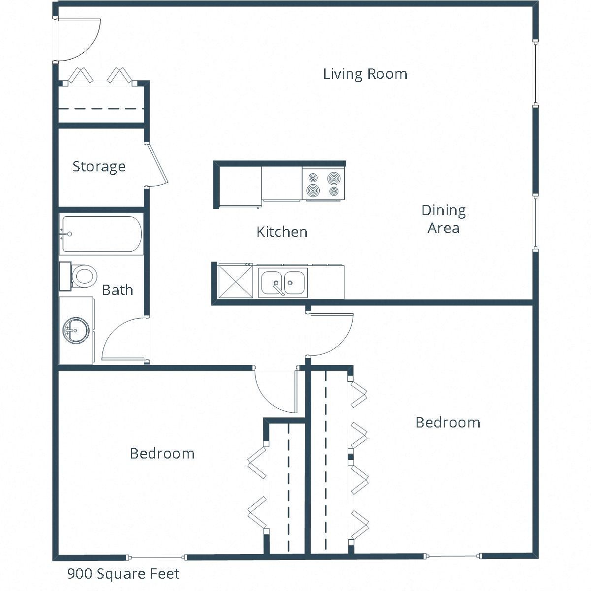 Cherry Creek Apartments |Two Bedroom Floor Plan A Cherry Creek Apartments |Two Bedroom Floor Plan A