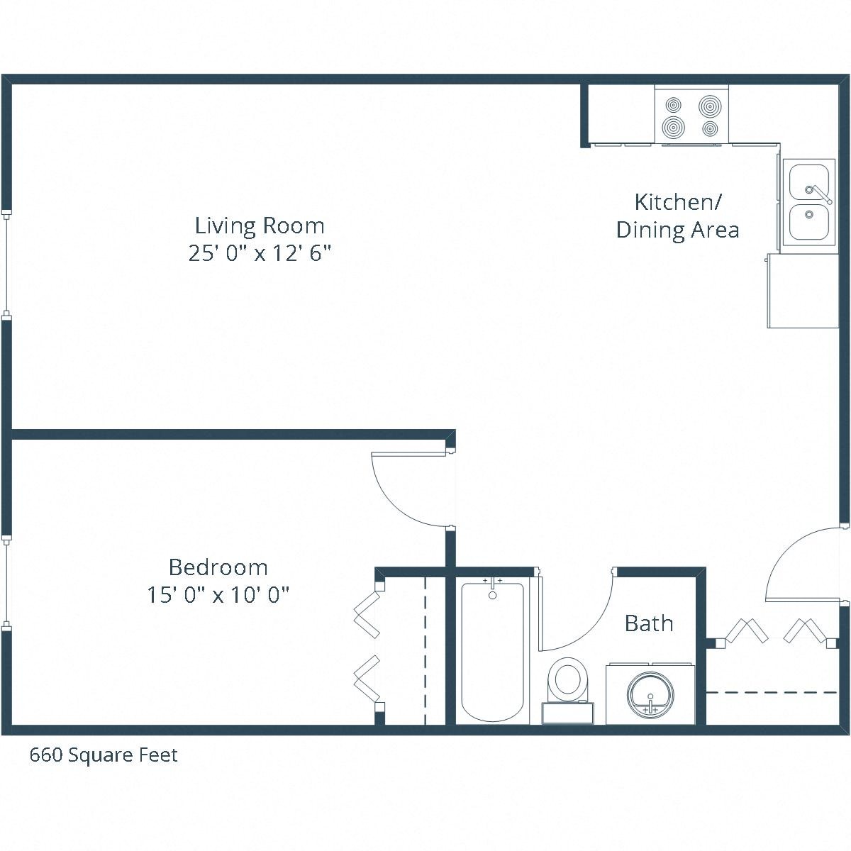 Southview III Apartments | One Bedroom Floor Plan A Southview III Apartments | One Bedroom Floor Plan A