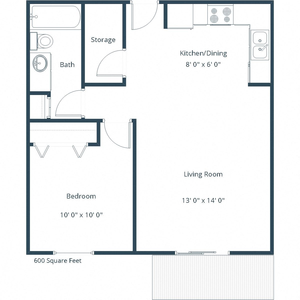 Carlton Place Apartment | 1 Bedroom Floor Plan 11B Carlton Place Apartment | 1 Bedroom Floor Plan 11B