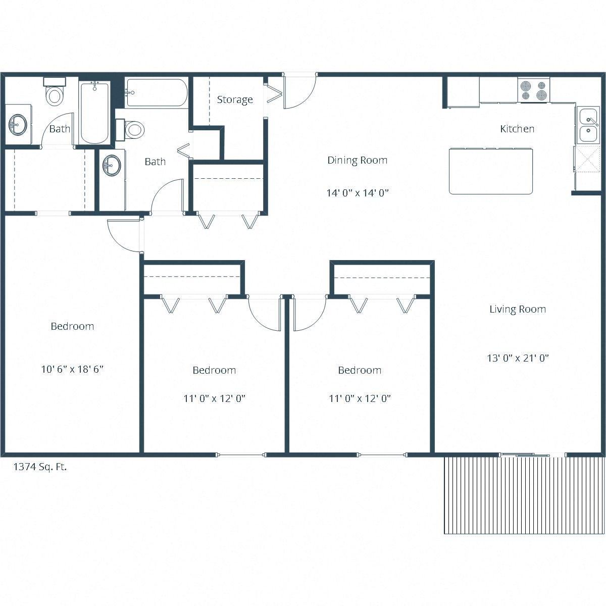 Willow Park Apartment | 3 Bedroom Floor Plan 32A Willow Park Apartment | 3 Bedroom Floor Plan 32A