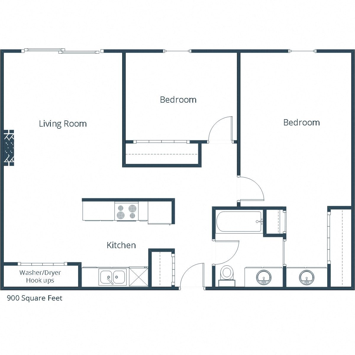 Windgate Apartment | Two Bedroom Plan 21A Windgate Apartment | Two Bedroom Plan 21A