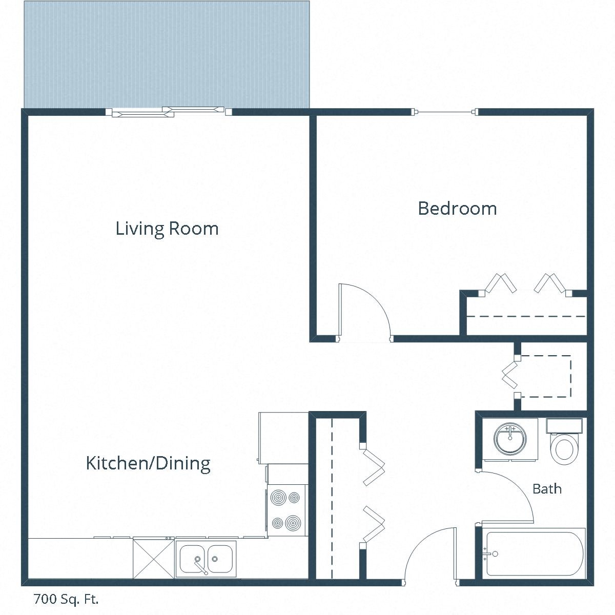 Thunder Creek Apartments | One Bedroom Floor Plan A Thunder Creek Apartments | One Bedroom Floor Plan A