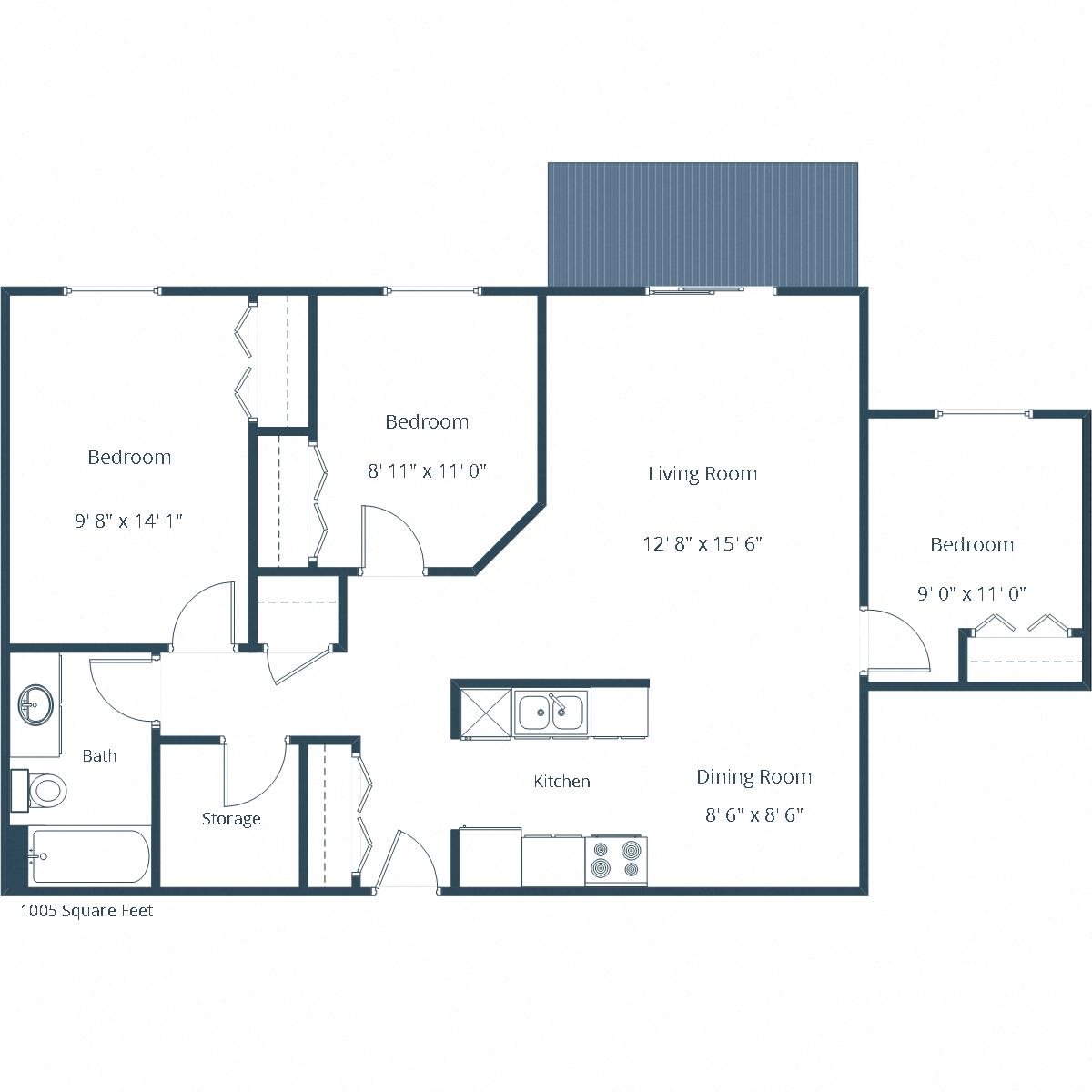 West Court - Three Bedroom - Plan 31A West Court - Three Bedroom - Plan 31A