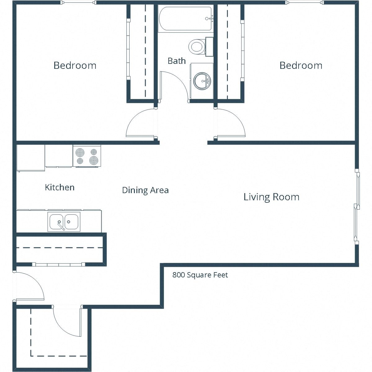 Autumn Apartments | Two Bedroom Floor Plan A Autumn Apartments | Two Bedroom Floor Plan A