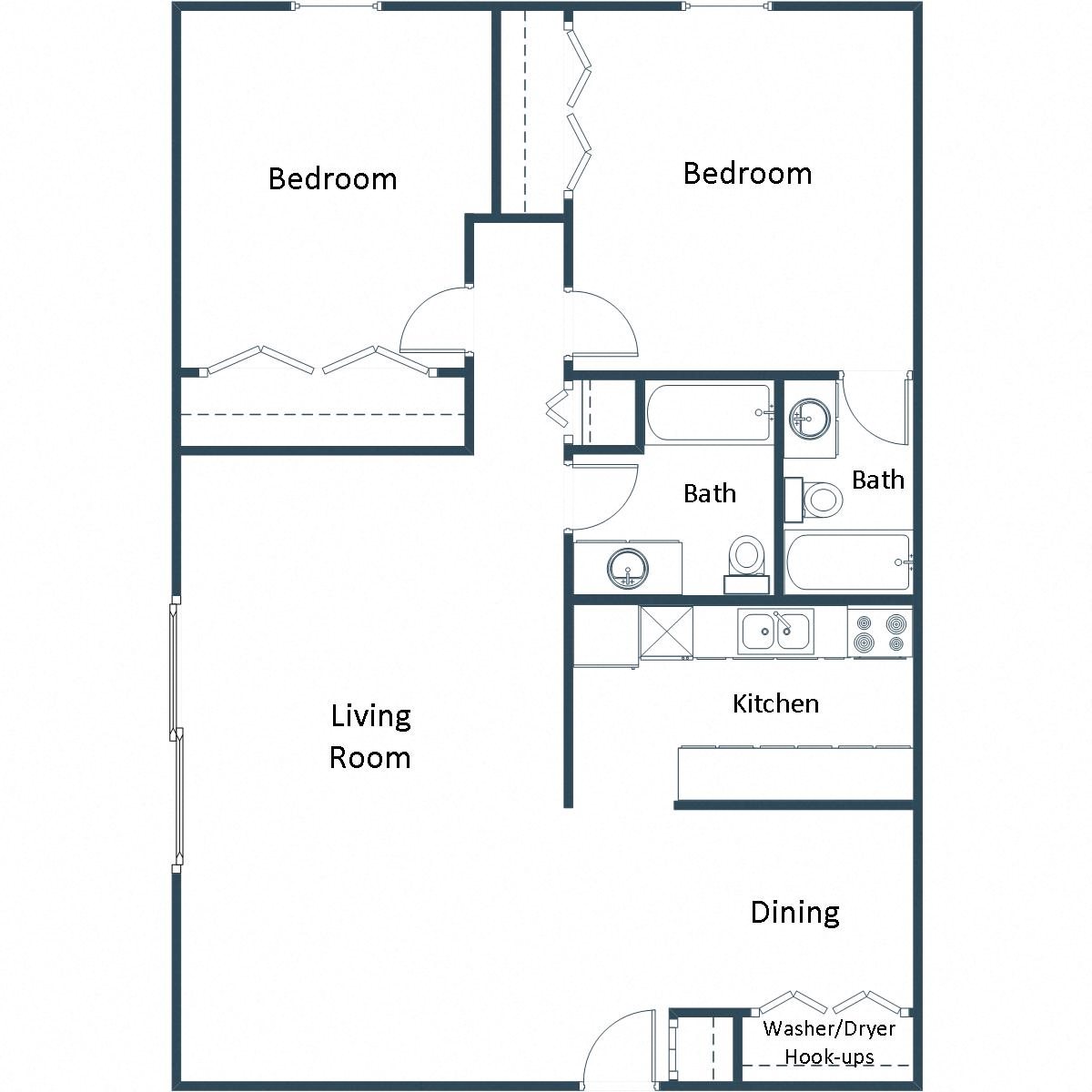 Carling Manor Apartments |Two Bedroom Floor Plan A Carling Manor Apartments |Two Bedroom Floor Plan A