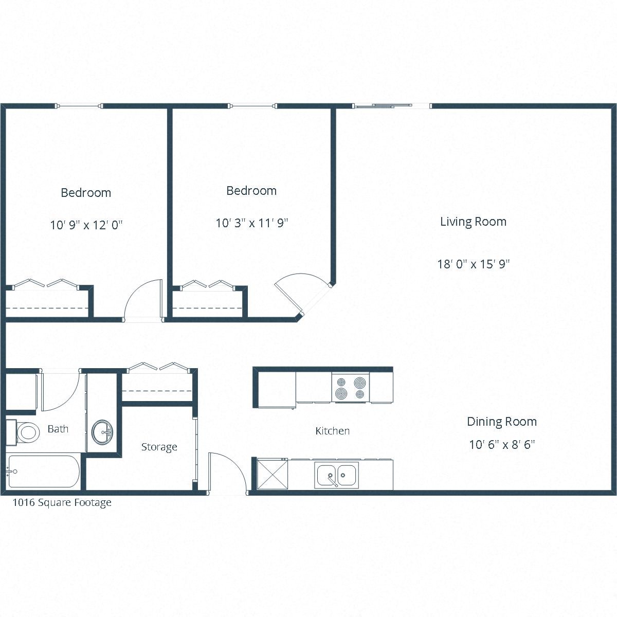 Richfield Apartments | Two Bedroom Plan A Richfield Apartments | Two Bedroom Plan A