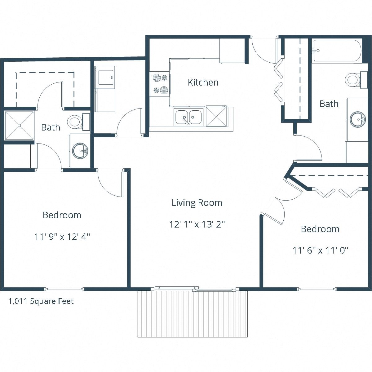 Sterling Pointe Apartments | Two Bedroom Floor Plan B Sterling Pointe Apartments | Two Bedroom Floor Plan B