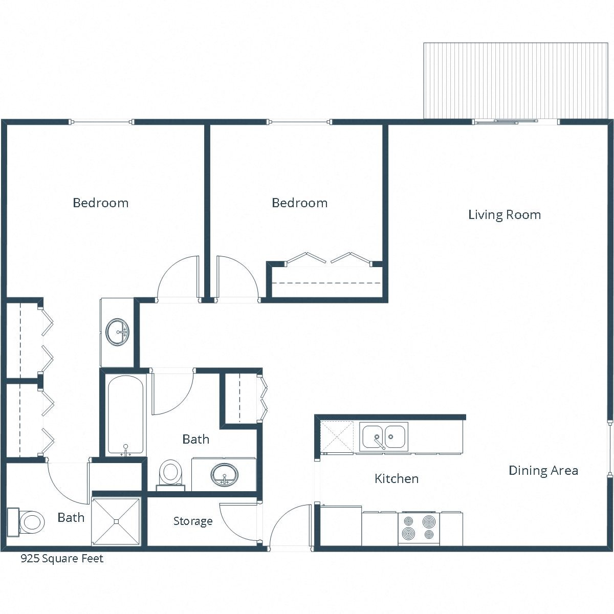 Eaglewood Apartments | Two Bedroom Floor Plan 22A Eaglewood Apartments | Two Bedroom Floor Plan 22A