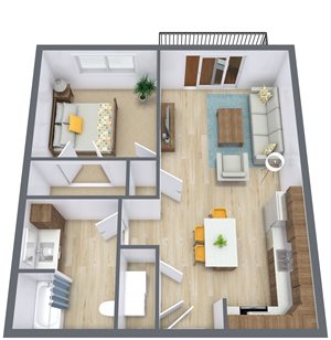 Prairiewood Meadows | One Bedroom | Plan 11D