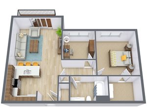 Prairiewood Meadows | One Bedroom | Plan 11E