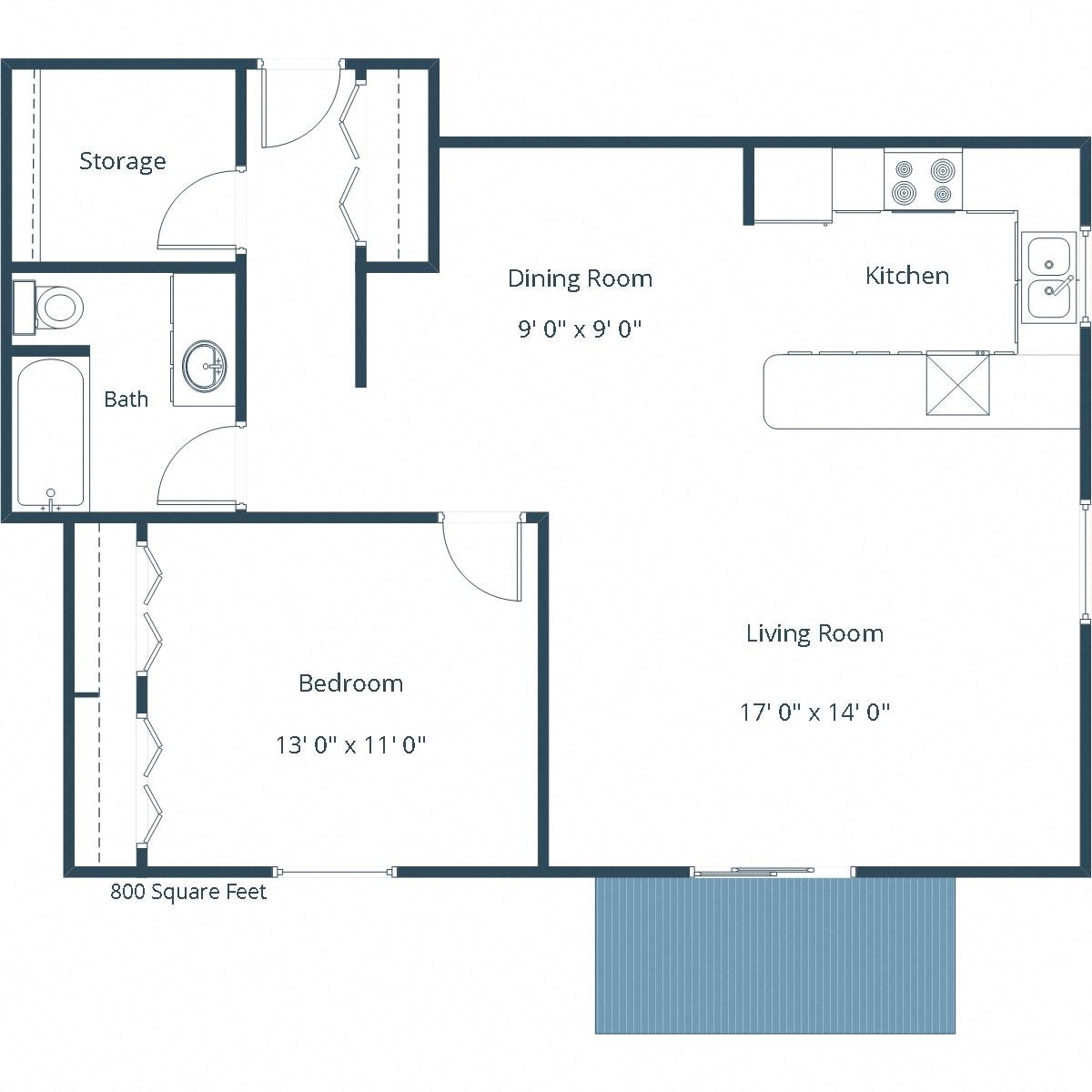 Sheridan Pointe | One Bedroom - Plan 11A Sheridan Pointe | One Bedroom - Plan 11A