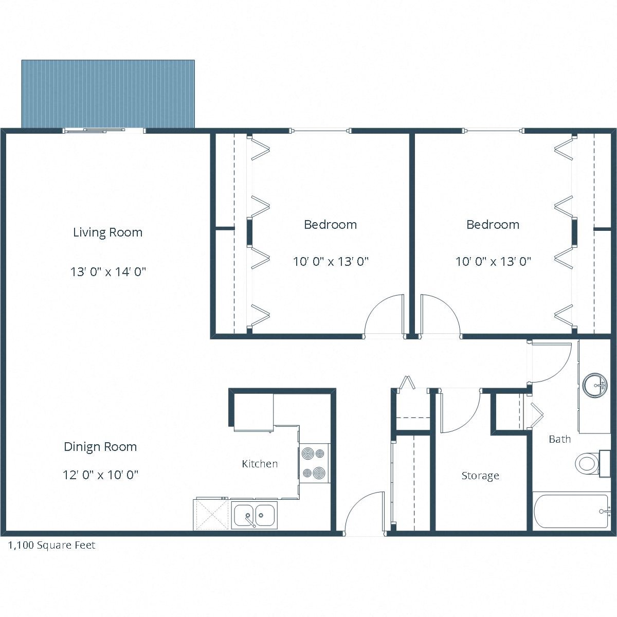 Sheridan Pointe | Two Bedroom - Plan 21A Sheridan Pointe | Two Bedroom - Plan 21A