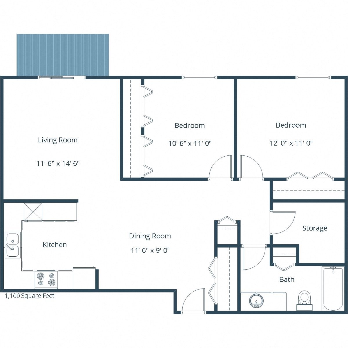 Sheridan Pointe | Two Bedroom - Plan 21C Sheridan Pointe | Two Bedroom - Plan 21C