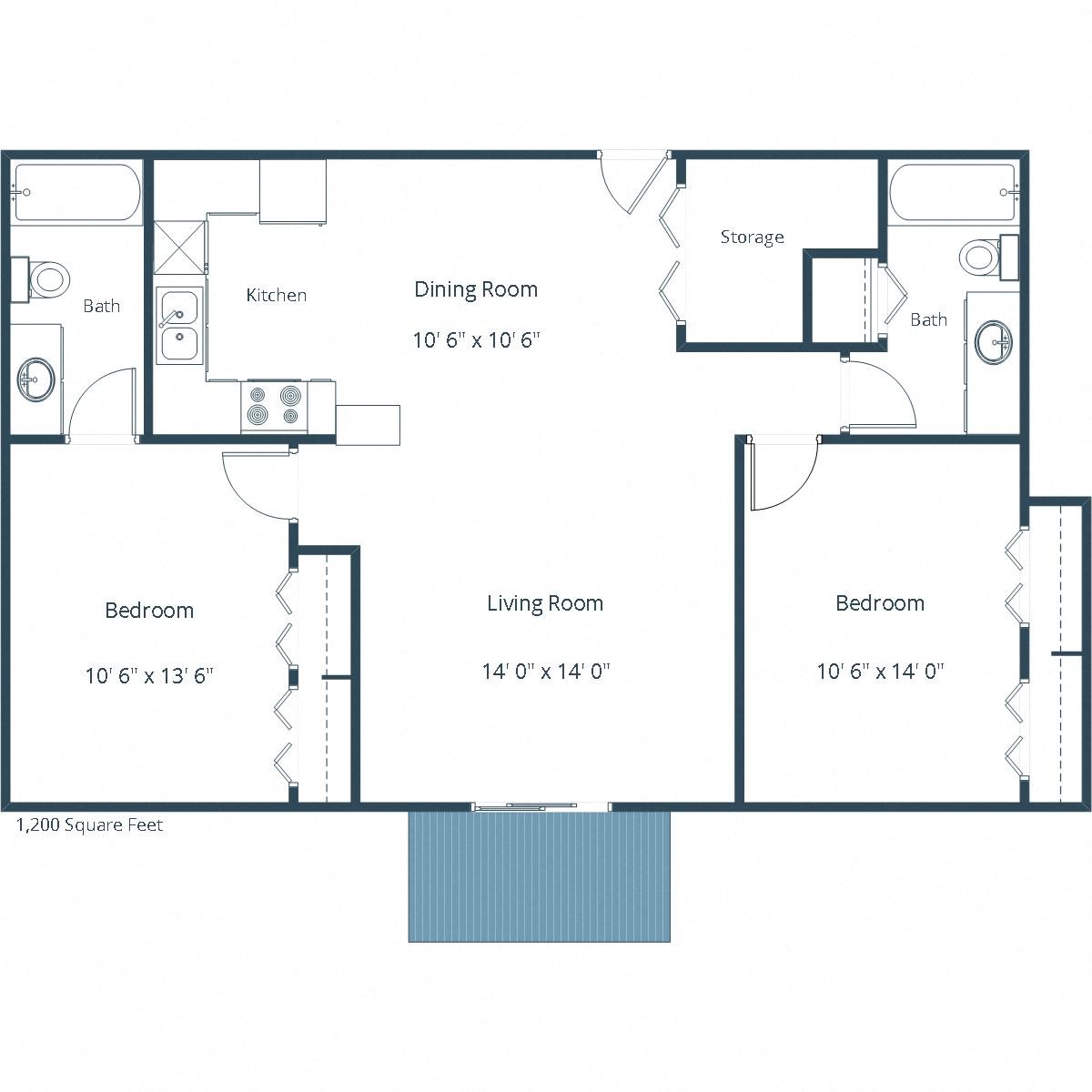 Sheridan Pointe | Two Bedroom - Plan 22A Sheridan Pointe | Two Bedroom - Plan 22A