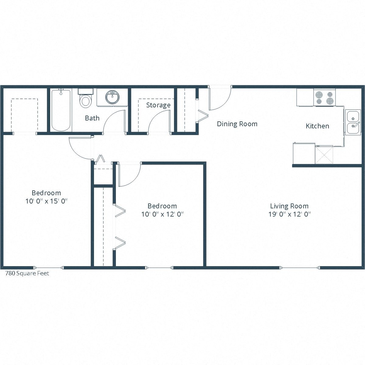 Belmont Apartments | Two Bedroom Floor Plan A Belmont Apartments | Two Bedroom Floor Plan A