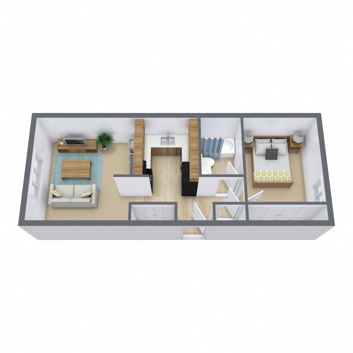 High Ridge - One Bedroom Floor Plan 11C High Ridge - One Bedroom Floor Plan 11C