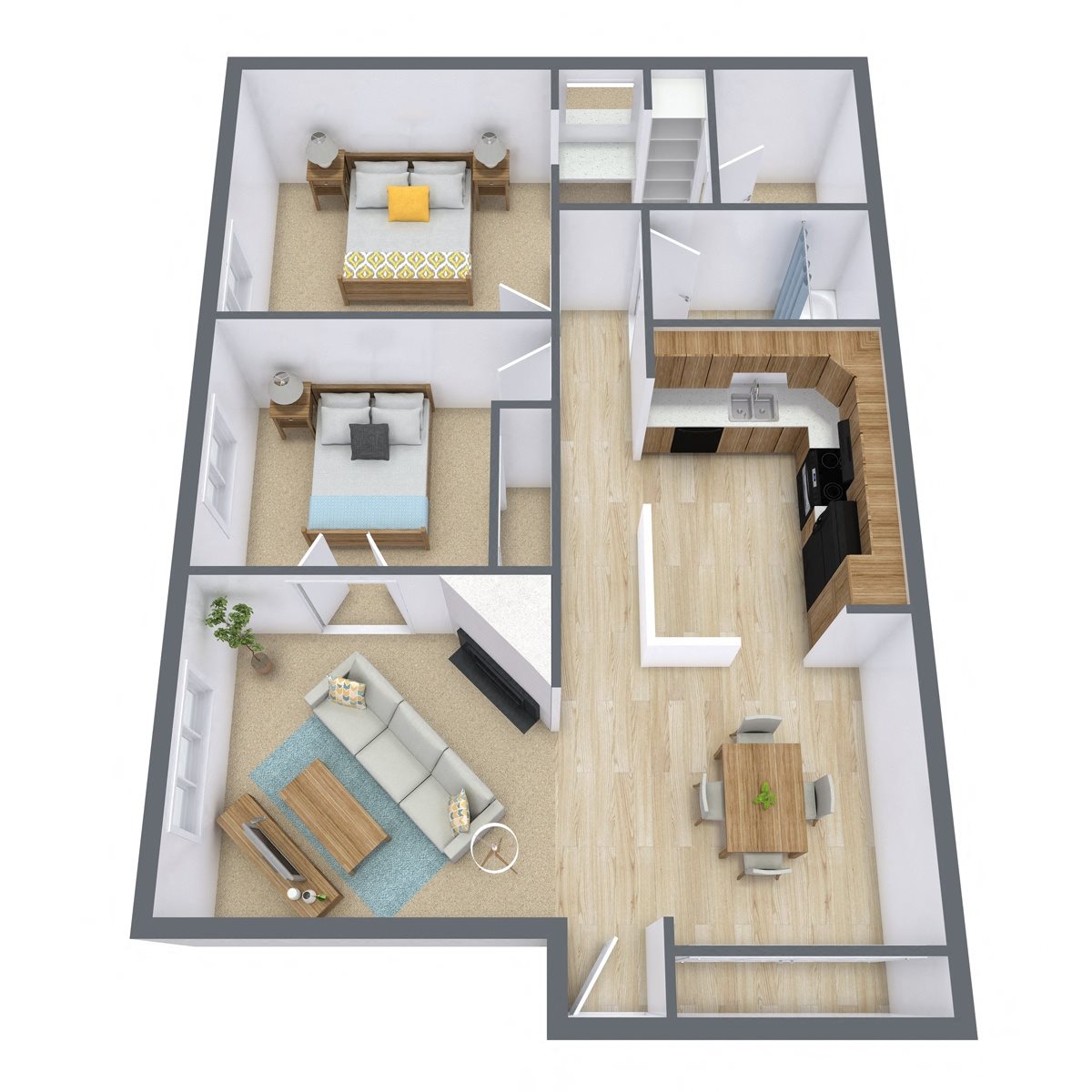 High Ridge - Two Bedroom - Plan 21C High Ridge - Two Bedroom - Plan 21C