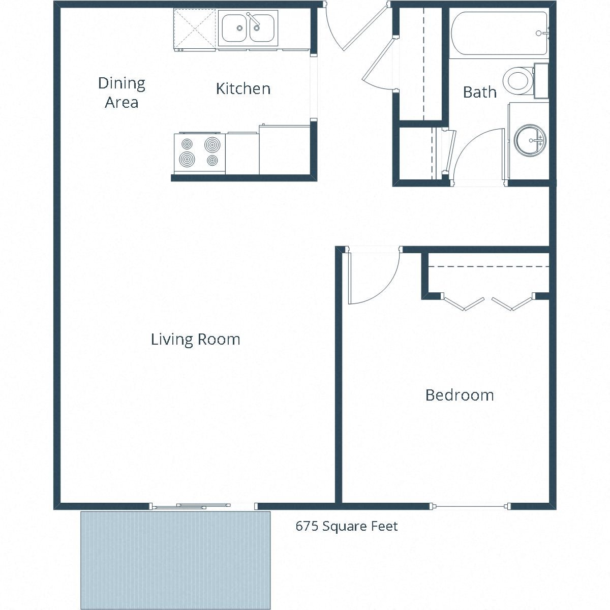 France Apartments | One Bedroom Floor Plan France Apartments | One Bedroom Floor Plan