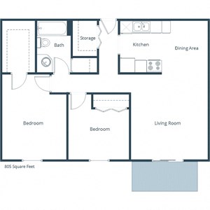 Aldent Pines Two Bedroom Floor Plan