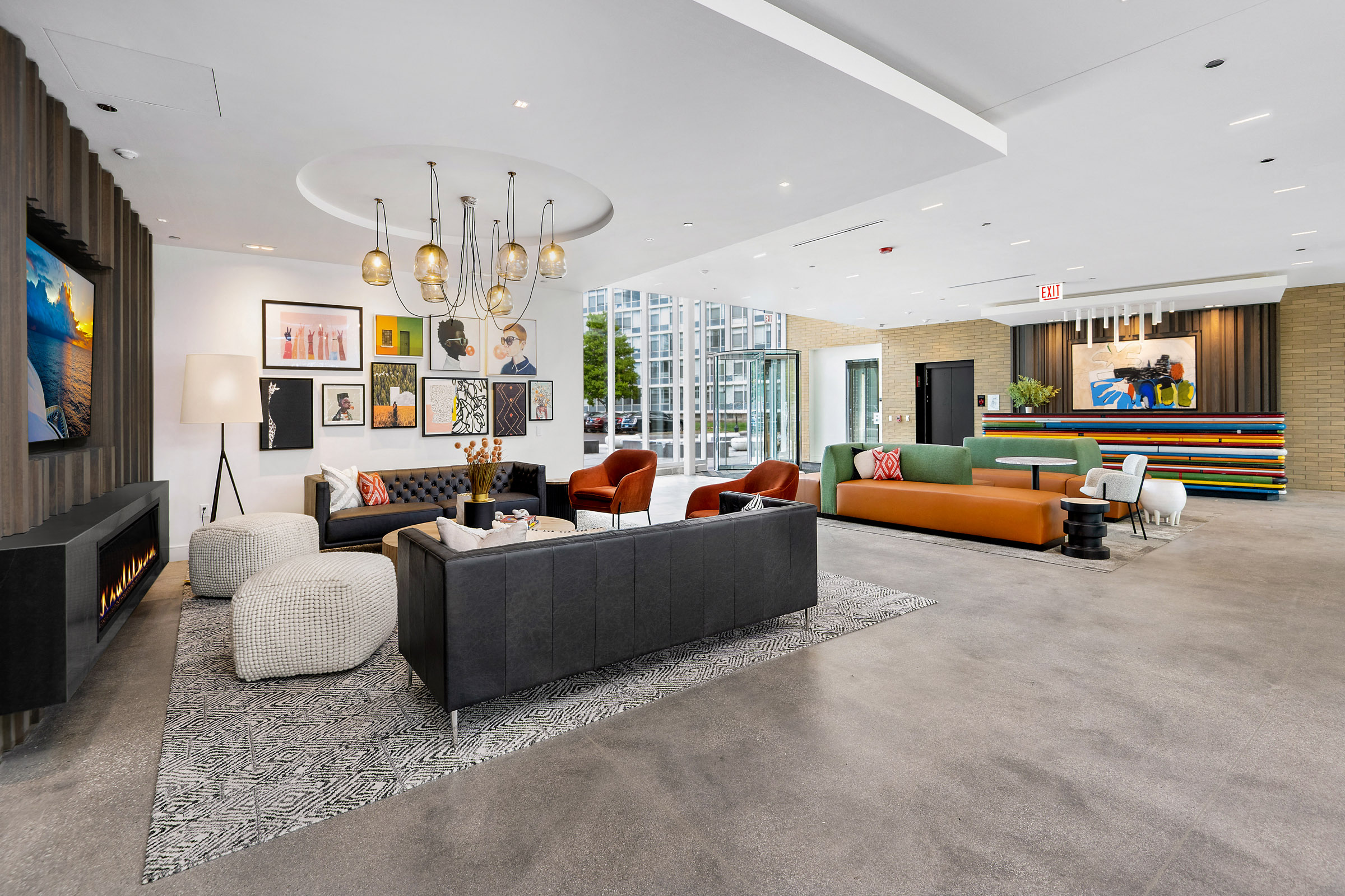 modern amenity space multifamily area for residents