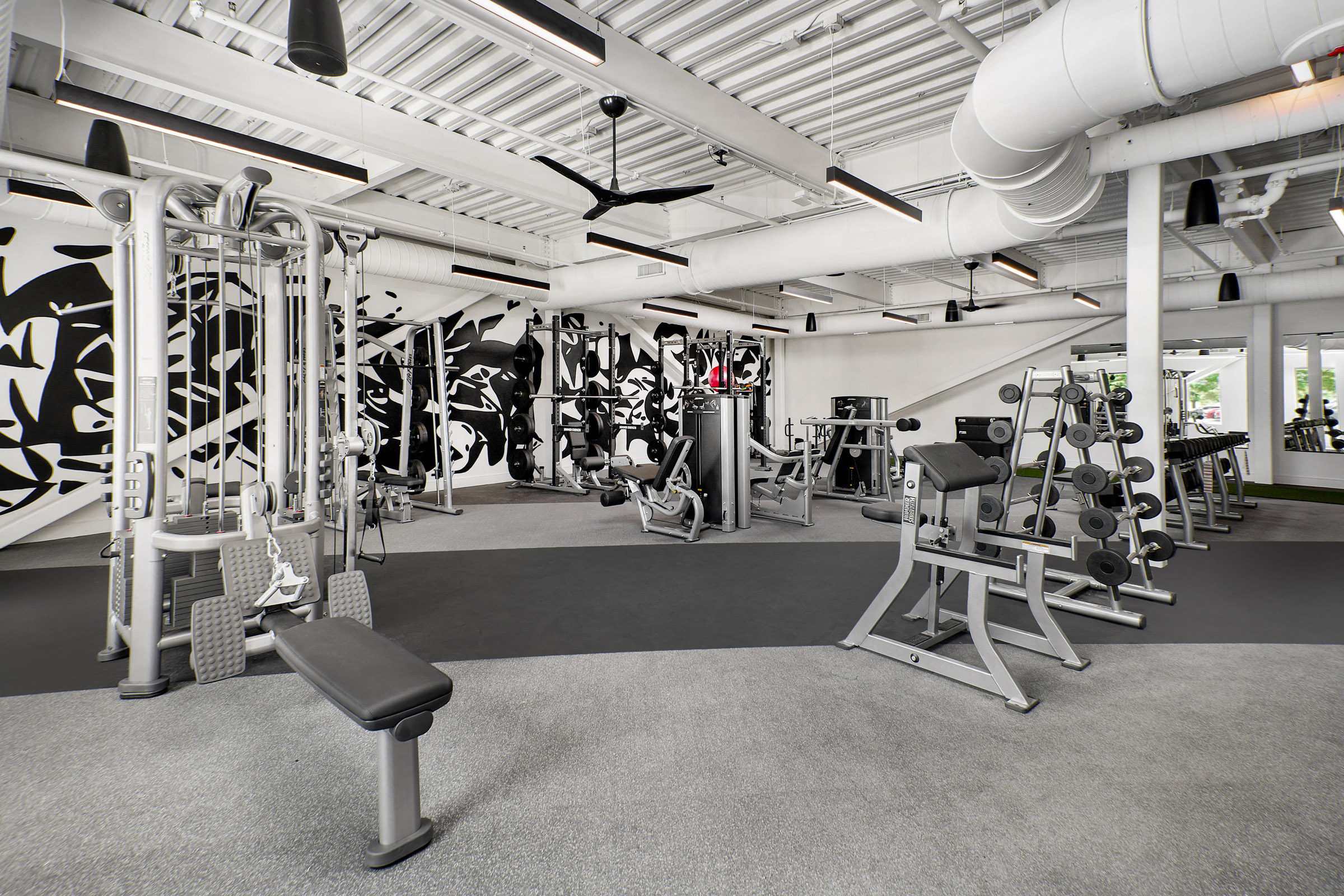 modern fitness center with equipment