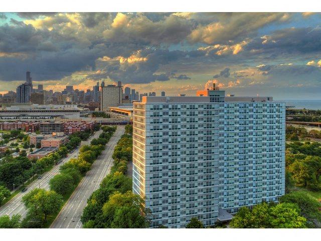 Beautiful view at Prairie Shores, Chicago Illinois