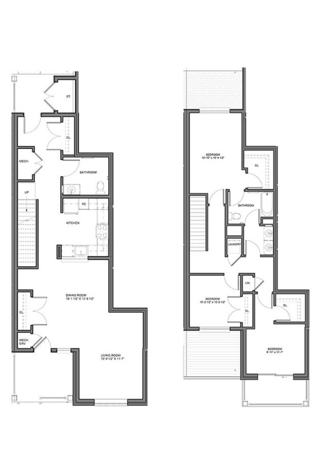 3 Bedroom Apartment Townhome TownhouseNew Jersey Floor Plan Kitchen Living Room Washer Dryer