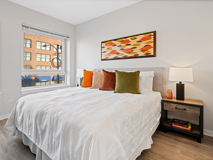 Beautiful Bright Bedroom With Wide Windows at 23rd Place Apartments, Chicago, IL, 60616