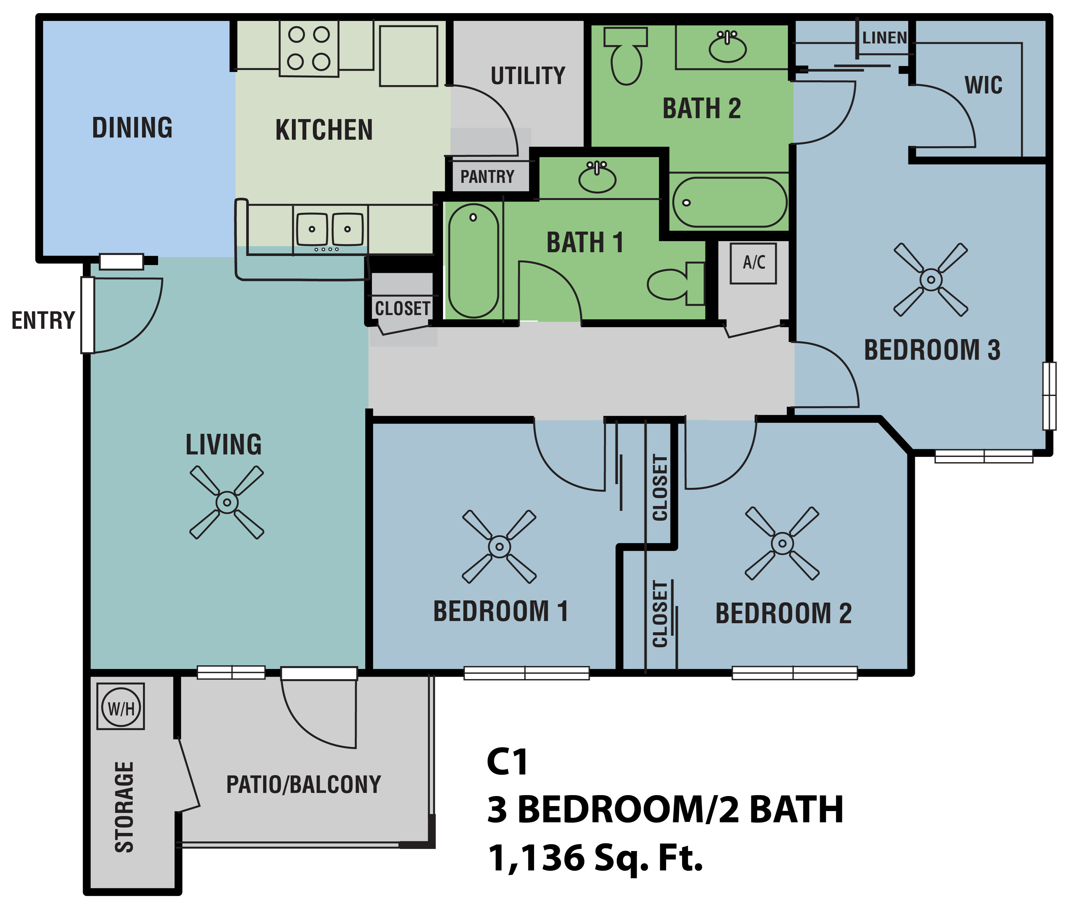 Floor Plans of Capella Apartment Homes in Olmito, TX