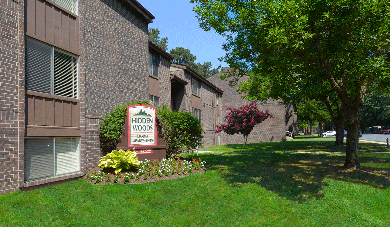 Exterior area at Hidden Woods Apartments, Glen Burnie 21061